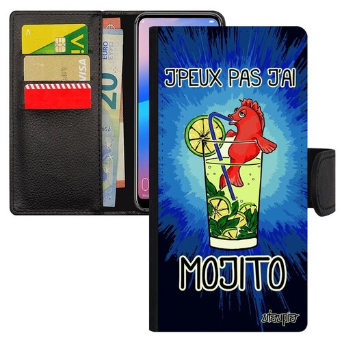 фото Чехол-книжка на мобильный samsung galaxy a50, "не могу - у меня мохито!" пародия пиво utaupia