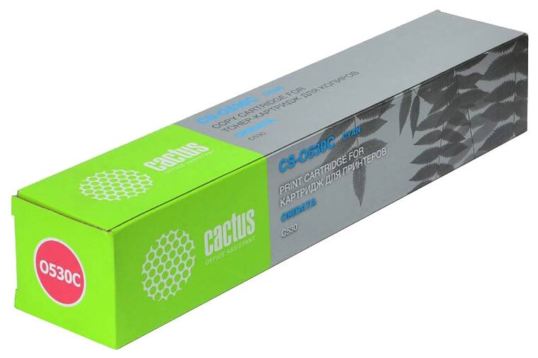 Картридж Cactus CS-O530C, голубой, 5000 страниц, совместимый для OKI C530