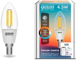 Умная лампа GAUSS C35 E14 0Вт 0lm [1250112]
