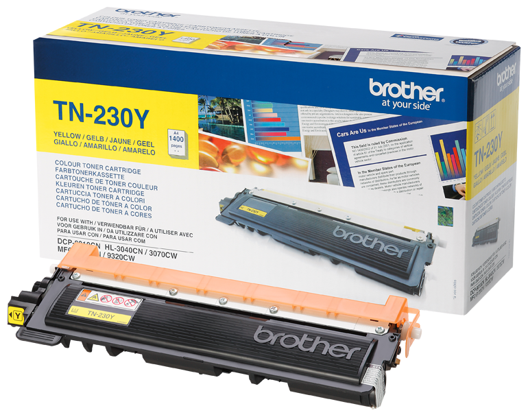 Brother TN-230Y Тонер-картридж для HL-3040CN/DCP-9010CN/MFC-9120CN жёлтый (1400 стр.)