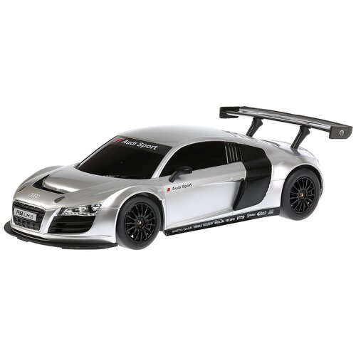 Rastar Audi R8 53600, 1:18, 34 см, серебристый/черный