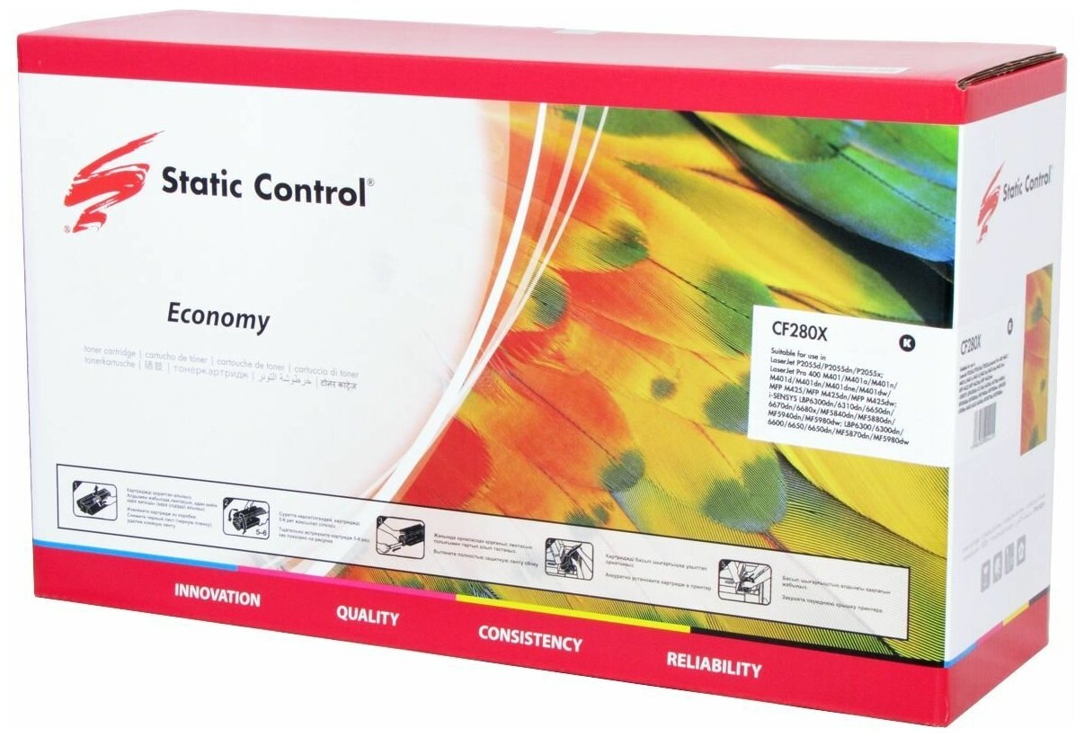 Картридж Static Control 002-01-VF280X совместимый лазерный картридж (HP 80X - CF280X) 6800 стр, черный