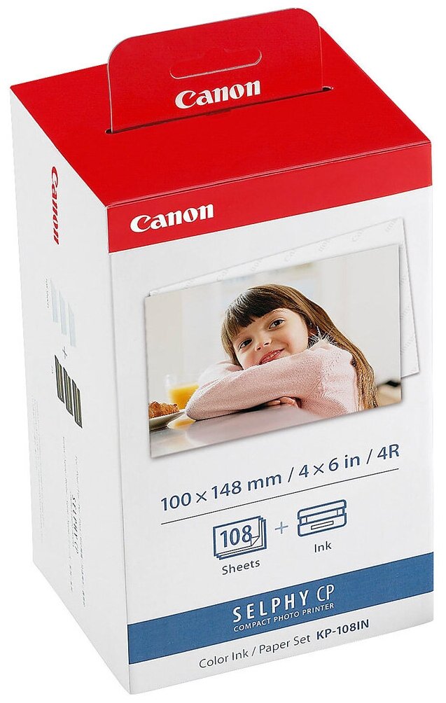 Набор Canon KP-108IN фотобумага + картриджи (108 листов 100х148мм)