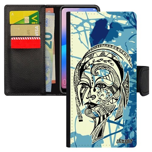 фото Чехол-книжка на мобильный galaxy a50, "портрет женщины" цветок лицо utaupia