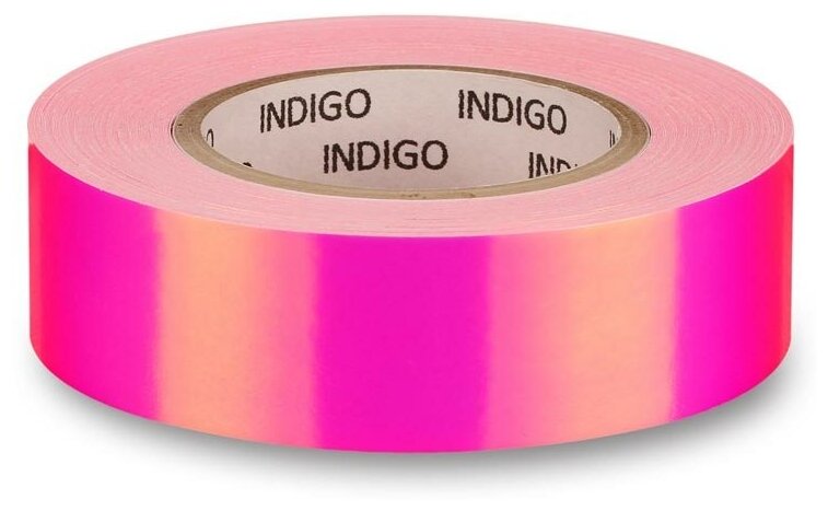 Обмотка для обруча с подкладкой INDIGO зеркальная RAINBOW IN151 Розово-фиолетовый 20мм*14м
