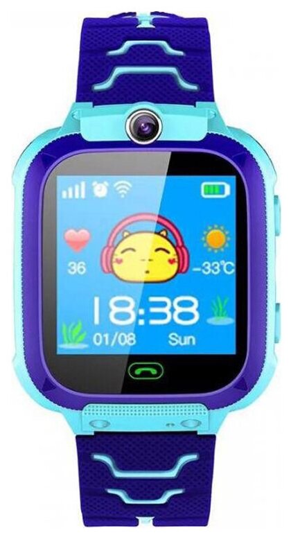 Детские умные часы Smart Baby Watch Q12, голубой/синий