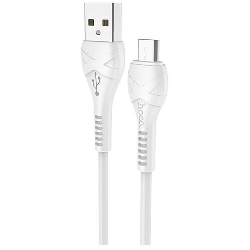 Кабель HOCO X37 Cool power charging data cable for Micro USB 1M, 2.4А, white travis scott astroworld tpu soft silicone phone case cover for xiaomi redmi 5 5a plus 7a 8 note 2 3 4 5 5a 6 7 go k20 a2