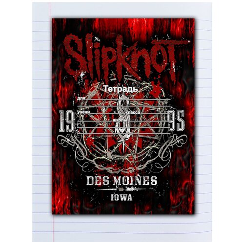 фото Набор тетрадей 5 штук, 12 листов в линейку с рисунком slipknot 1995 drabs