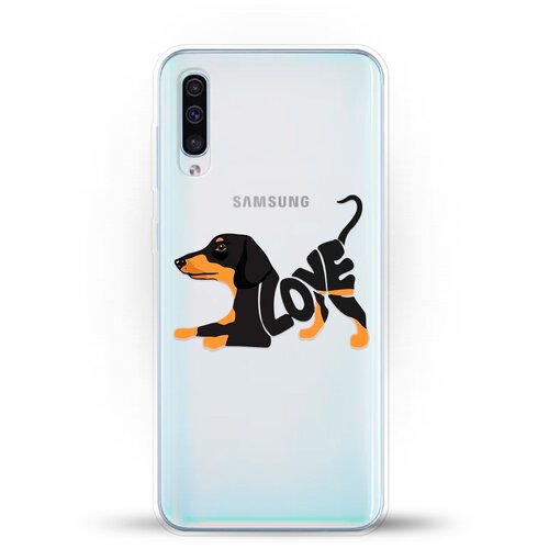 фото Силиконовый чехол такса love на samsung galaxy a50 andy & paul