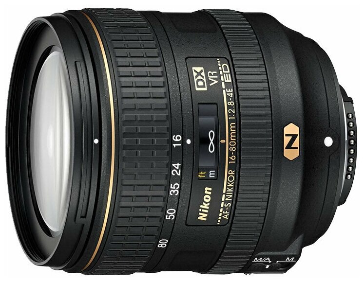 Объектив Nikon 16-80mm f/2.8-4E ED VR AF-S DX Nikkor, черный