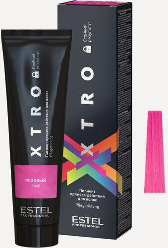 Изображение товара Пигмент прямого действия для волос XTRO BLACK Розовый, 100 мл EX/NP