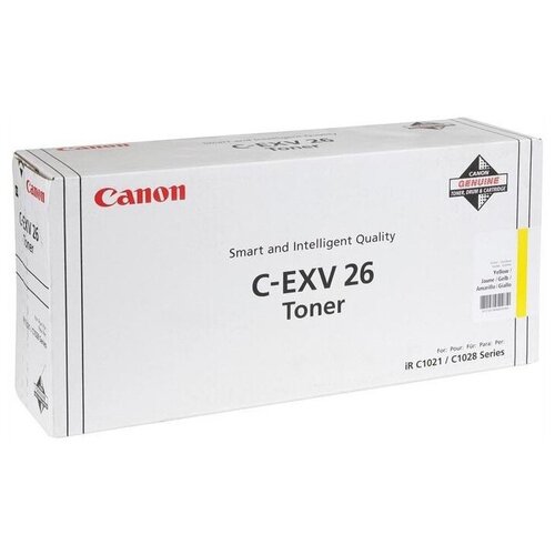 Картридж Canon C-EXV26 Y (1657B006), 6000 стр, желтый картридж canon c exv26 m 1658b006 6000 стр пурпурный