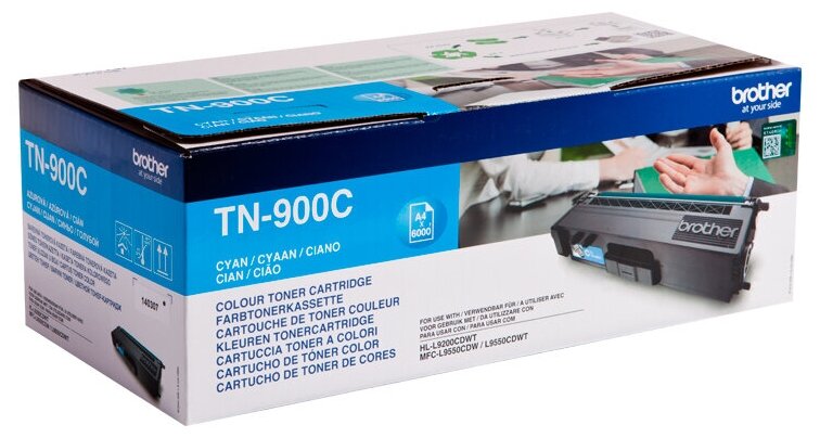 Тонер-картридж Brother TN900C для HL-L9200CDWT, MFC-L9550CDWT голубой сверхвысокой ёмкости (6000 стр)