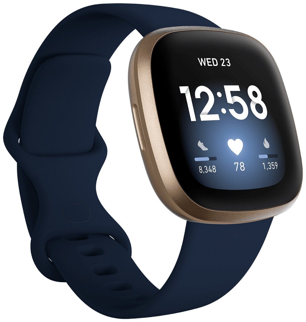 Умные часы Fitbit Versa 3 Midnight/soft gold