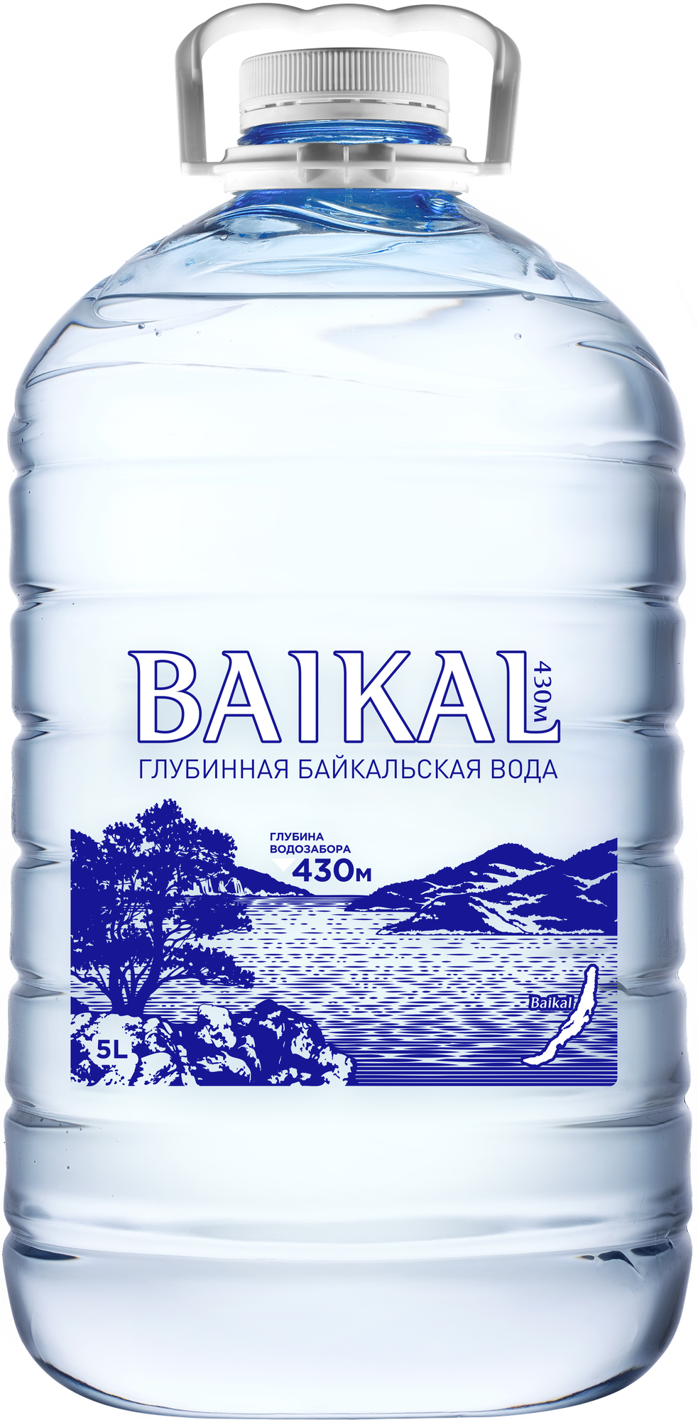 Глубинная байкальская вода Байкал 430 (BAIKAL430) негазированная 5 л, пэт