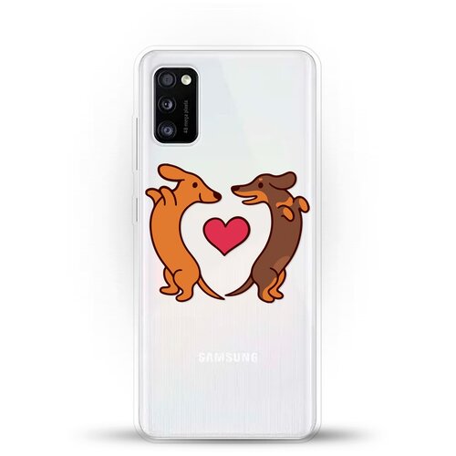 фото Силиконовый чехол love таксы на samsung galaxy a41 andy & paul