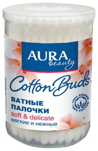Ватные палочки Aura Beauty Cotton buds 100 шт. банка