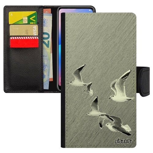 фото Чехол-книжка на мобильный iphone 7 plus, "чайки" альбатрос море utaupia