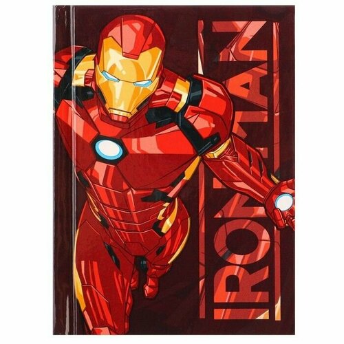 Блокнот А7 IRON MAN 64 листа в твёрдой обложке Мстители 446₽
