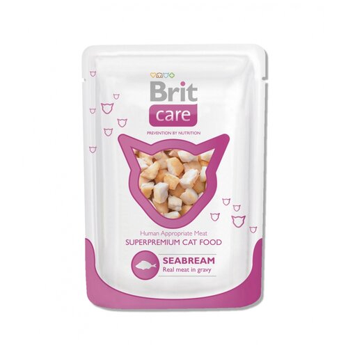 Влажный корм для кошек Brit Care, с морским лещом 10 шт. х 80 г (мини-филе)