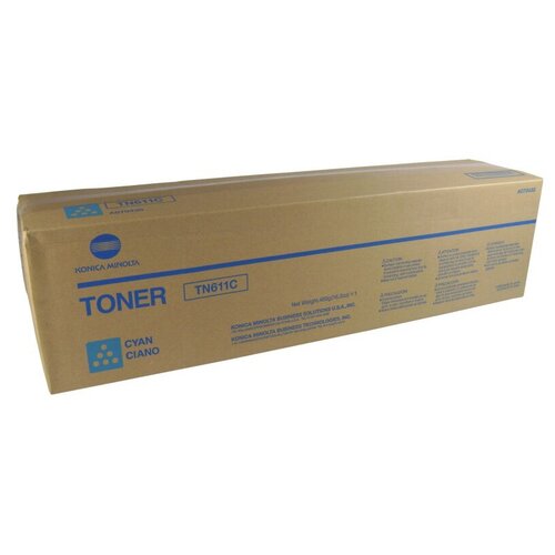 Konica Minolta TN-611C, 27000 стр, голубой чип konica minolta tn 611m для bizhub c451 550 650 magenta master 27k