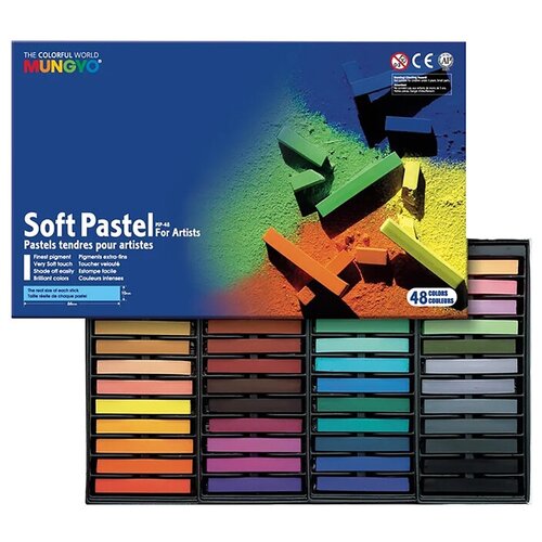MUNGYO Набор пастели Soft Pastel For Artists, 48 цветов разноцветный mungyo пастель для рисования 6 цветов в картонной коробке