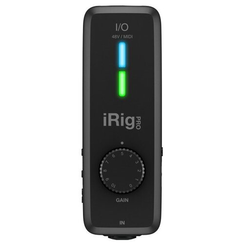 IRig-PROIO Аудио и MIDI-интерфейс для мобильных устройств, IK Multimedia микрофон пушка и штатив для мобильных устройств ik multimedia irig mic video bundle
