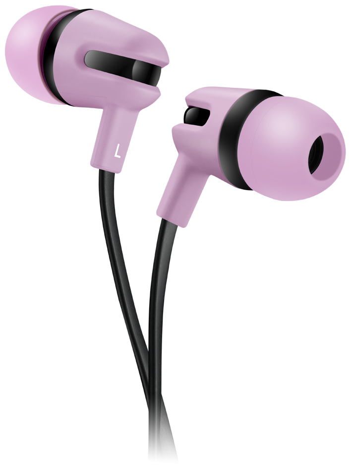 Наушники, Canoyn Stereo earphone with microphone, 1.2m flat cable, Rose, 22*12*12mm, 0.013kg. CNSCEP