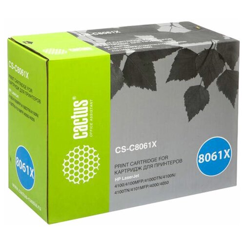 Картридж cactus CS-C8061X, 10000 стр, черный картридж superfine sfr c8061x 10000 стр черный