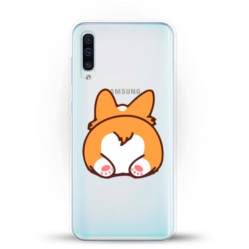 фото Силиконовый чехол корги лежит на samsung galaxy a30s andy & paul
