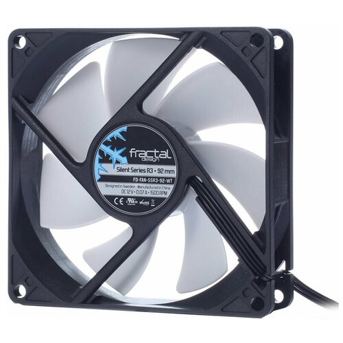 Вентилятор для корпуса Fractal Design Silent Series R3 92mm, черный/белый