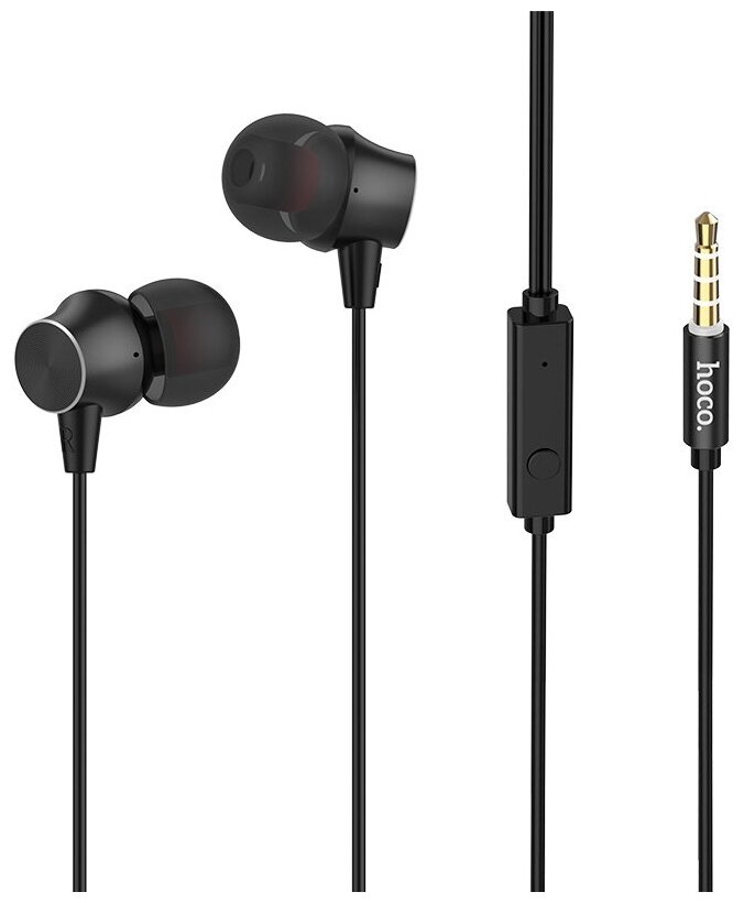 Наушники Hoco M51 Proper sound universal earphones with mic Черный