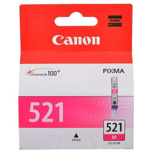 Картридж Canon CLI-521M (2935B004/2935B001), 447 стр, пурпурный картридж canon cli 521m 2935b004 2935b001 447 стр пурпурный