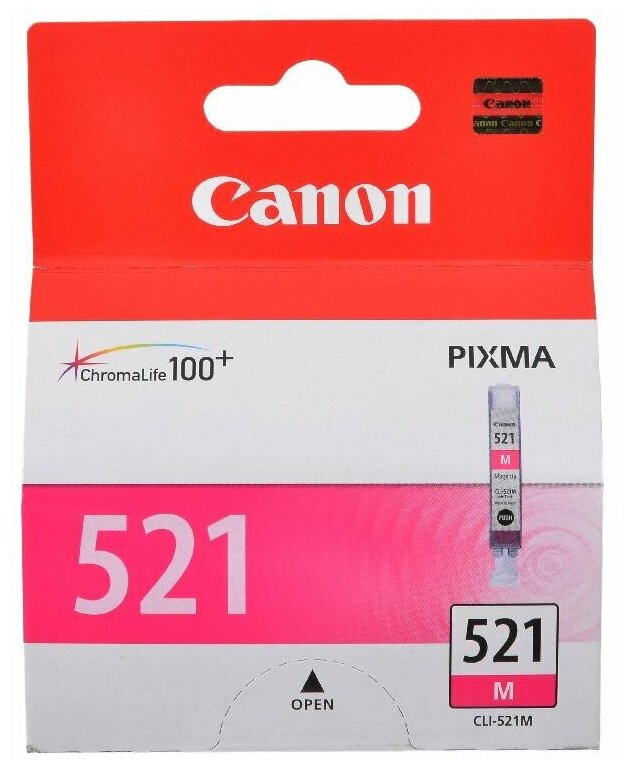 Canon CLI-521M 2935B004 Картридж для Pixma iP3600, 4600, MP540 ,MP620, MP630, MP980, Пурпурный, 520стр.