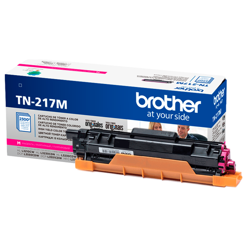 Картридж Brother TN-217M, 2300 стр, пурпурный тонер картридж повышенной ёмкости tn 217m tn217m