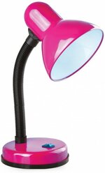 Лампа офисная Camelion Light Solution KD-301 C15, E27, 60 Вт, цвет арматуры: черный, цвет плафона/абажура: розовый