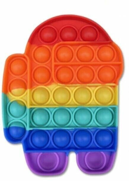 Игрушка-антистресс POP IT Among Us (радужная)