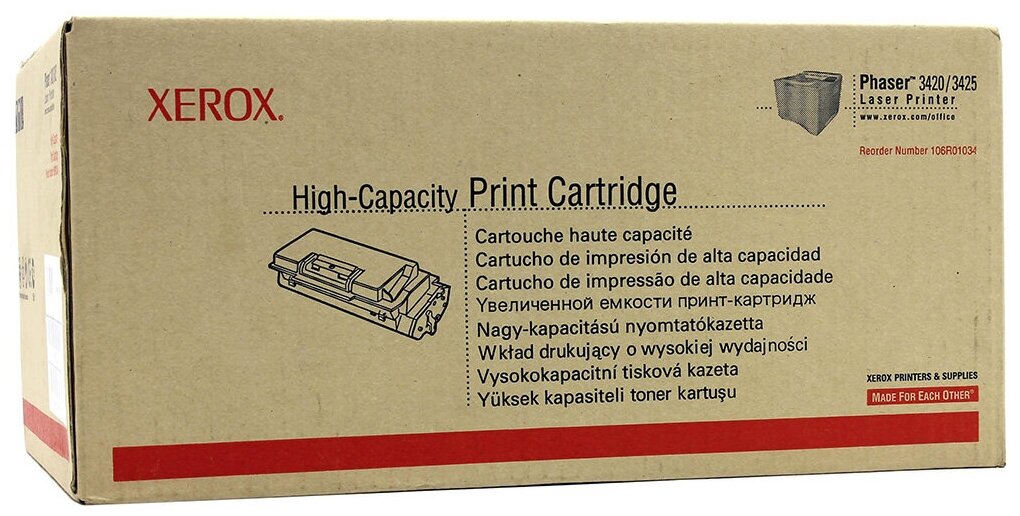 Картридж Xerox 106R01034, 10000 стр, черный