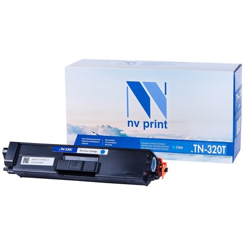 Картридж NV Print TN-320T Cyan для Brother, 1500 стр, голубой картридж для лазерного принтера brother tn910m