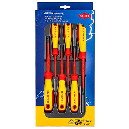 Набор отверток Knipex 00 20 12 V02, 6 предм., красный/желтый