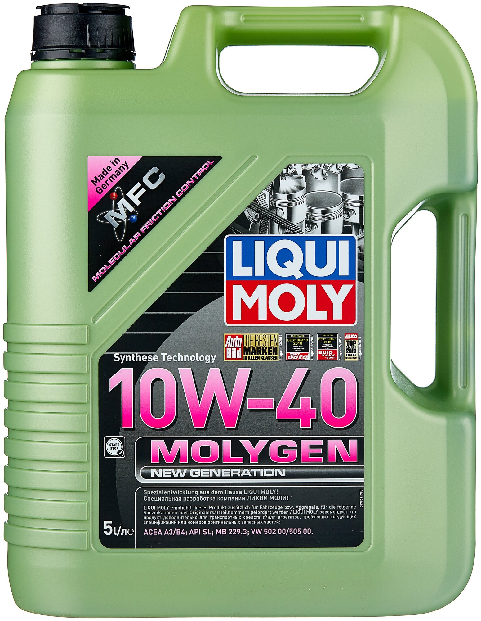 Liqui moly Molygen New Generation 10w40 Hc-   5. Liqui Moly 9061  