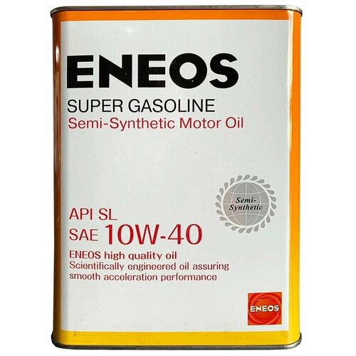 фото Полусинтетическое моторное масло eneos super gasoline sl 10w-40 4 л