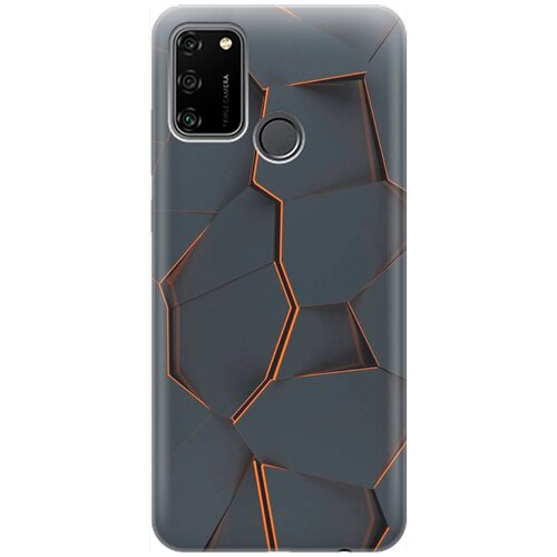 фото Силиконовый чехол на honor 9a / хонор 9а с принтом "графитовый излом" re:pa
