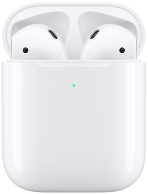 Беспроводные наушники Apple AirPods 2 с беспроводным зарядным футляром MRXJ2