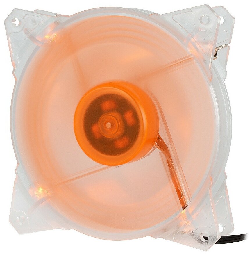 Вентилятор CROWN 120*120*25 1500об/мин 20дБ 4LED 3pin+MOLEX CMCF-12025S-1213, оранжевый