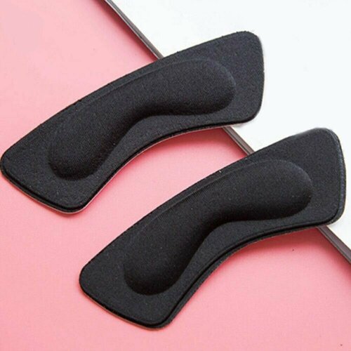 Самоклеющиеся протекторы (наклейки) для задника обуви, 1 пара, цвет черный