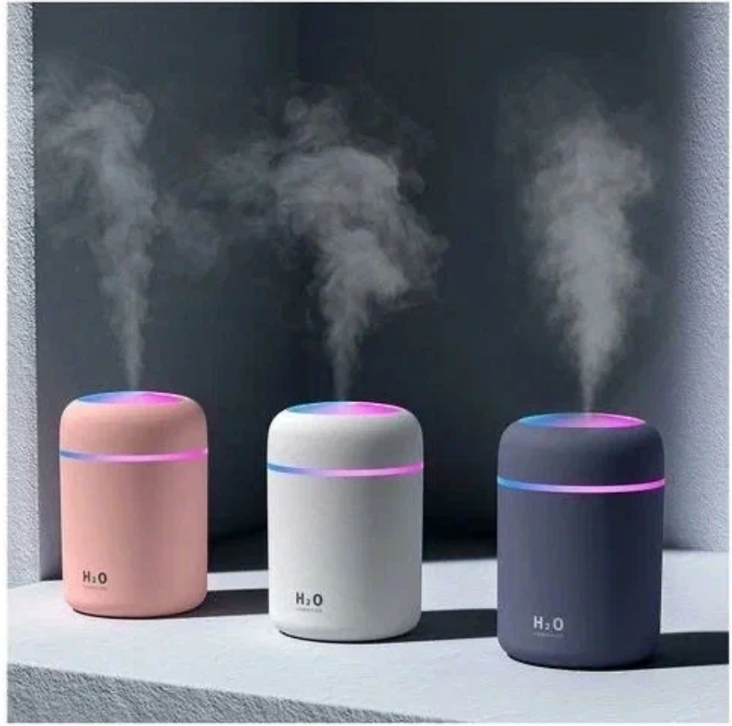 Мини-увлажнитель воздуха С подсветкой HUMIDIFIER H2O серый - фотография № 5