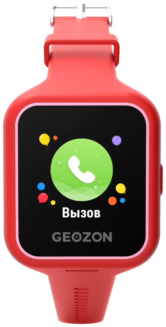 Смарт-часы GEOZON G-Kids Life, 44мм, 1.3", красный / красный [g-w12red] - фото №2