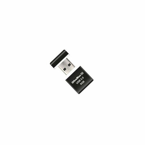 Флешка OltraMax 50, 8 Гб, USB2.0, чт до 15 Мб/с, зап до 8 Мб/с, чёрная флешка oltramax 30 64 гб usb2 0 чт до 15 мб с зап до 8 мб с чёрная