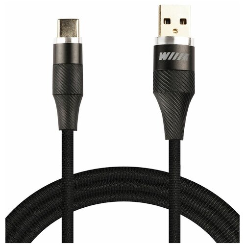 WIIIX USB - USB Type-C (CB820-UTC-10), 1 м, черный wiiix cb850 utc z 10s кабель переходник usb type c серебряный цинк cb850 utc z 10s wiiix 1м